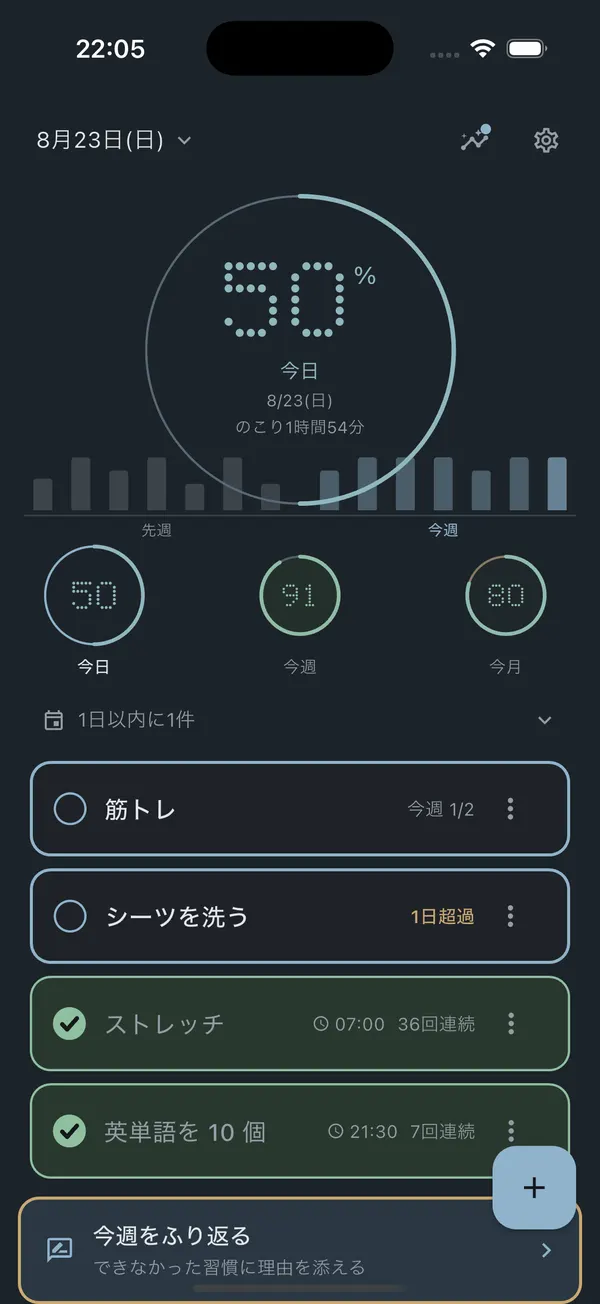 DayGrid のホーム画面